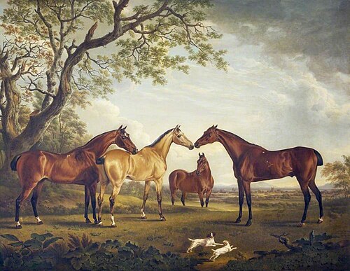 Four Horses in a Landscape, 1814, Charles Towne
