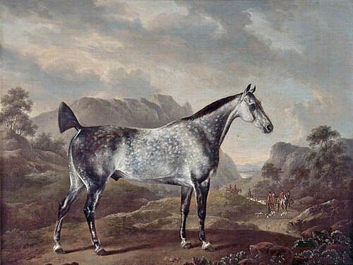 Dappled Grey Horse in a Landscape, 1816, Charles Towne