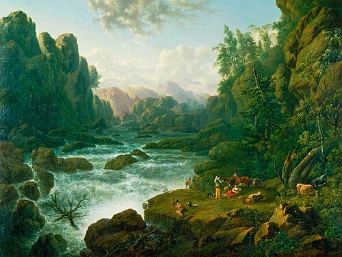 The Falls of Tummell, Perthshire, 1822, Charles Towne