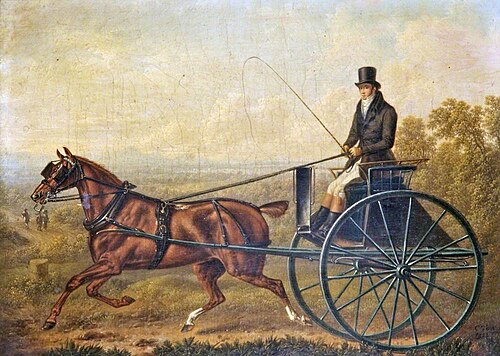 Chestnut Driven in a Gig, 1826, Charles Towne