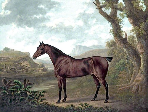 Bay Horse in a Mountain Landscape, 1826, Charles Towne