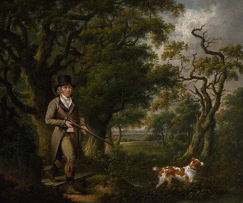 A Gentleman Shooting with a Spaniel, , Charles Towne