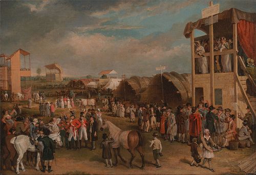 An Extensive View of the Oxford Race, 1820, Charles Turner