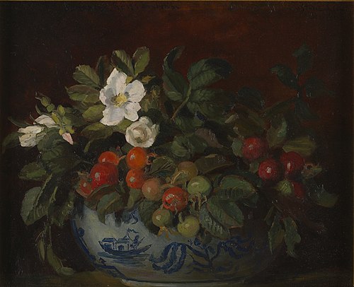 Japanese Roses and their Hips, 1888, Charles Walter Stetson