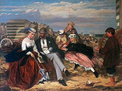 Courtship on the Beach, 1867, Charles Wynne Nicholls