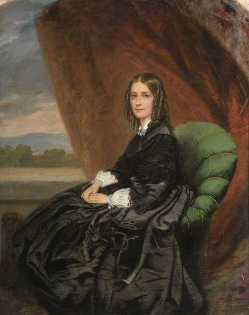 Portrait of a Lady in a Black Dress, , Charles Wynne Nicholls
