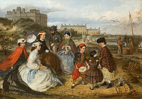 Victorian Family at the Seaside, , Charles Wynne Nicholls