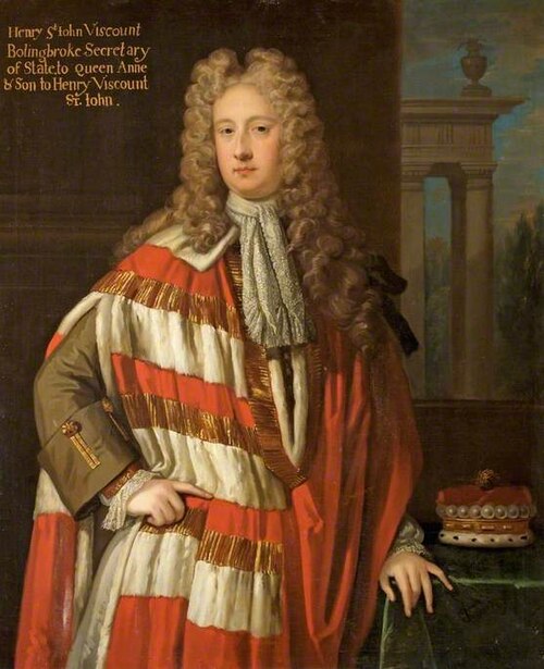 Henry St John (1678–1751), 1st Viscount Bolingbroke, Secretary of State to Queen Anne, Son to Henry , , Charles d'Agar