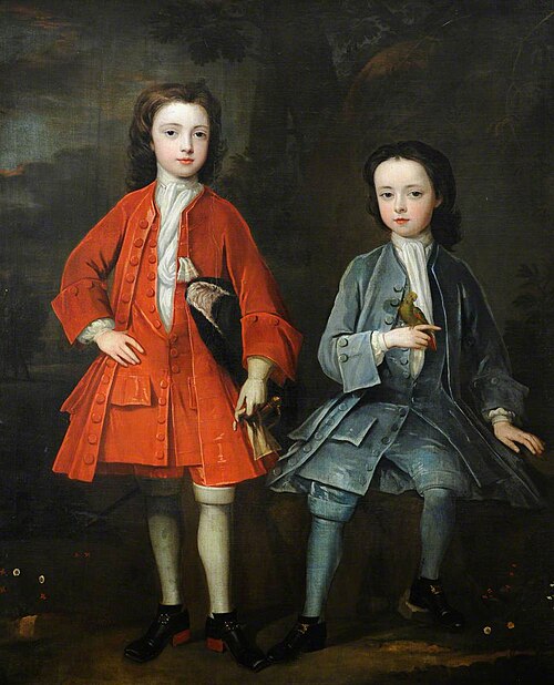 Henry Harpur, later Sir Henry Harpur, 5th Bt (1708 – 1748) and his Brother John Harpur (d.1780), 1718, Charles d'Agar