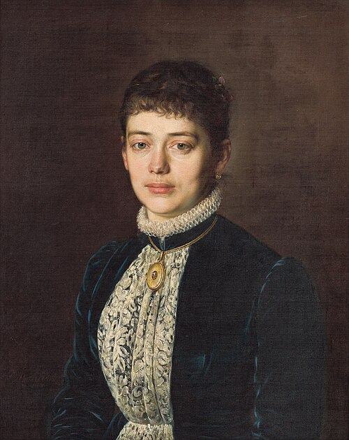 Portrait of Mrs. M. Mandelíková, 1884, Kornel Bohúň