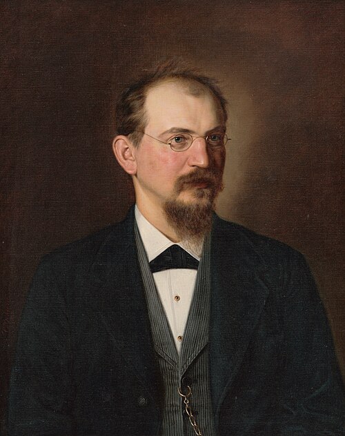 Portrait of MUDr. Michal Mandelík, 1884, Kornel Bohúň
