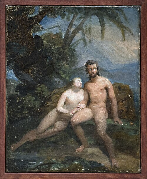 Esquisse pour Adam et Eve, 1827, Claude Marie Dubufe