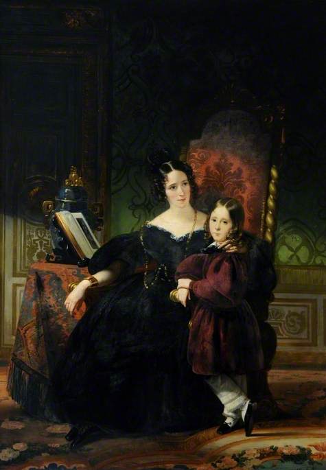 Lady Clifford Constable, with Her Son, Talbot, , Claude Marie Dubufe