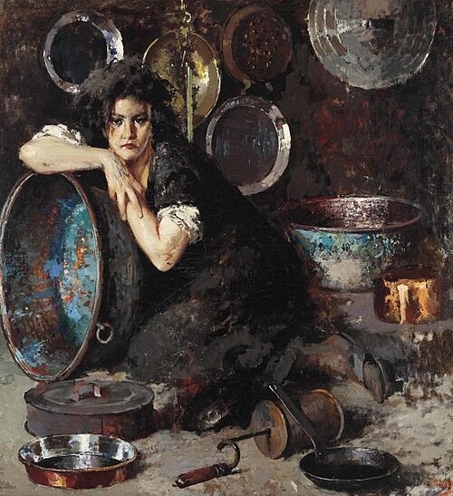 Donna di Cucina, 1910, Francesco Lojacono