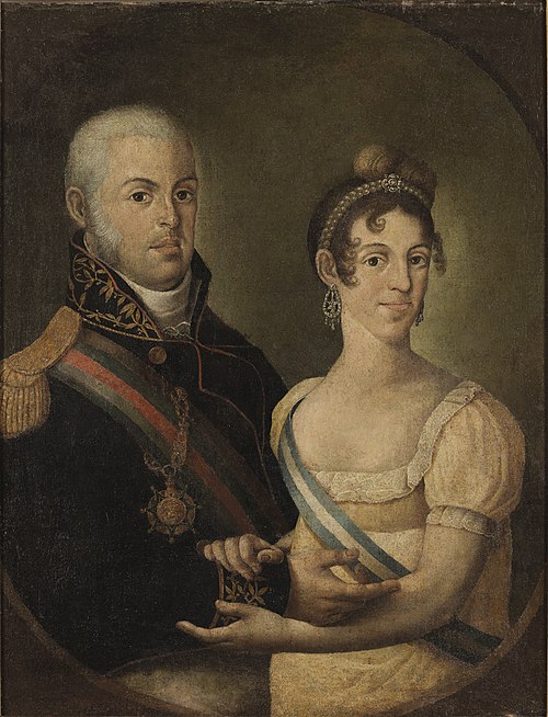 Portrait of John VI of Portugal and Carlota Joaquina of Spain, 1810, Manuel Dias de Oliveira