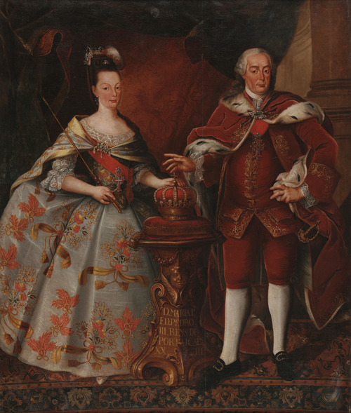 Retrato de D. Maria I e D. Pedro III, 1800, Miguel António do Amaral