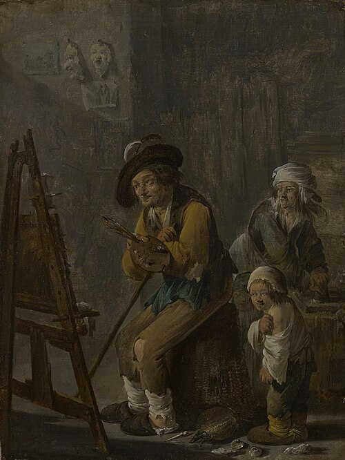 The Poor Painter in his Studio, 1634, Andries Both