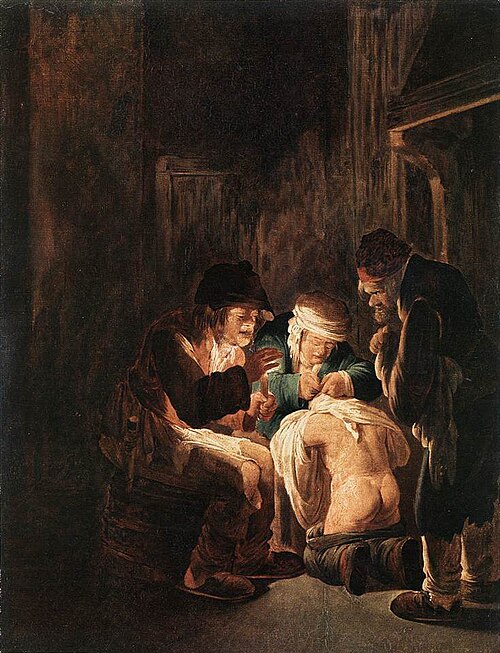Flea Hunting at Candlelight, 1630, Andries Both