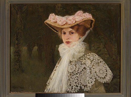 Portrait of Zofia Okuń née Tolkemit, the artist’s wife, 1907, Edward Okuń