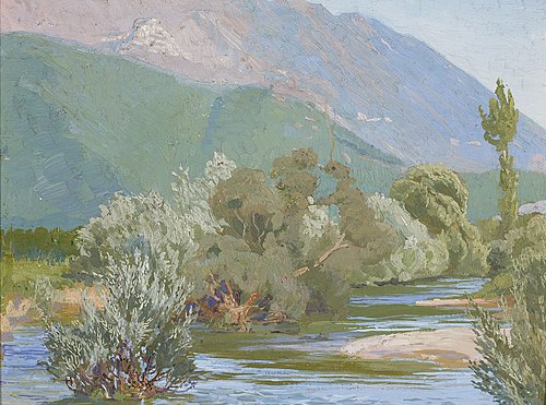 Aniene river, 1917, Edward Okuń