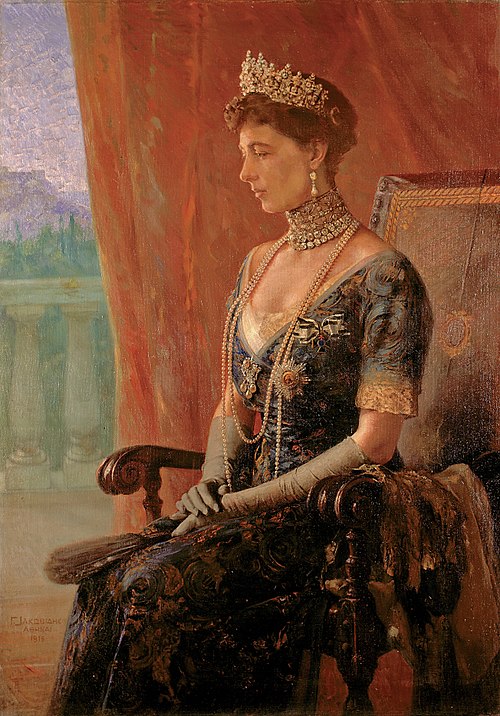 Portrait of Queen Sophia of Greece, 1915, Geórgios Iakovídis