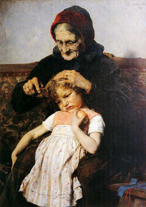 Grandmother and granddaughter, 1886, Geórgios Iakovídis