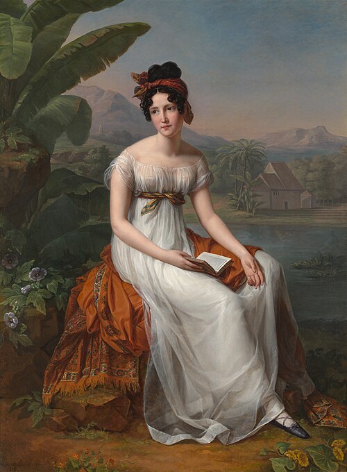 Césarine d'Houdetot, baronne de Barante, lisant Paul et Virginie, 1818, Louise Bouteiller
