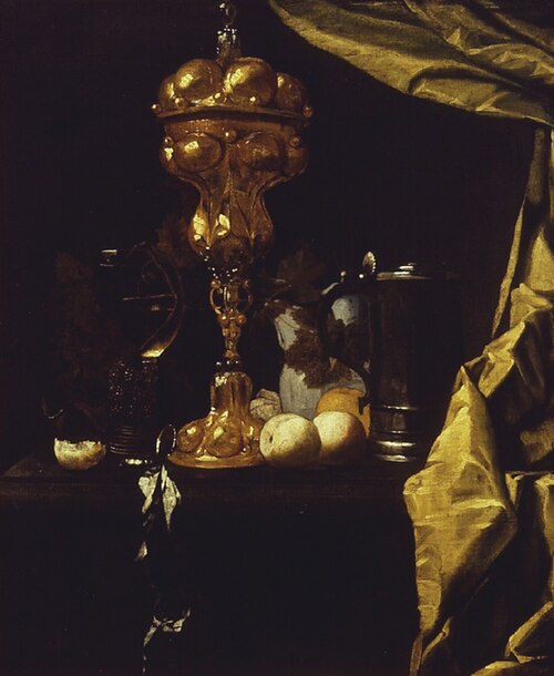Still Life with a silver-gilt Cup, 1660, Christiaen Striep