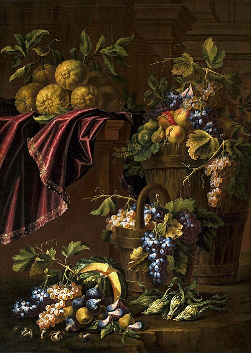 Nature morte aux raisins., 1700, Christian Berentz
