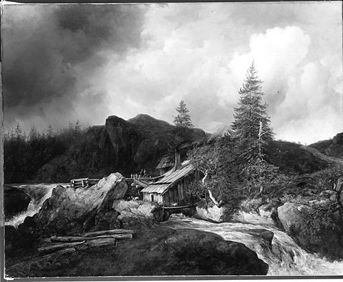 View of Eisenhammer in Sweden, 1835, Christian Ezdorf