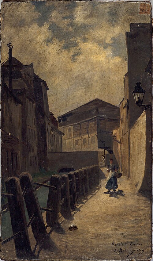 La Bièvre, ruelle des Gobelins, 1899, Alfred-Louis Bahuet