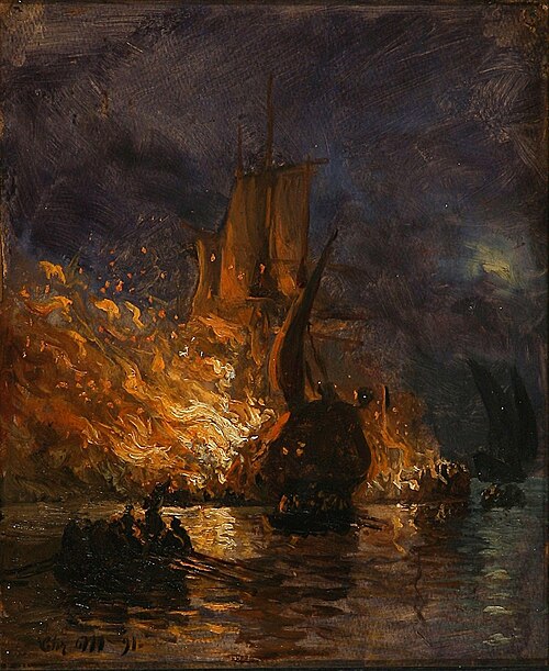 Tordenskjold i Götheborgfjorden (1891), 1891, Christian Mølsted