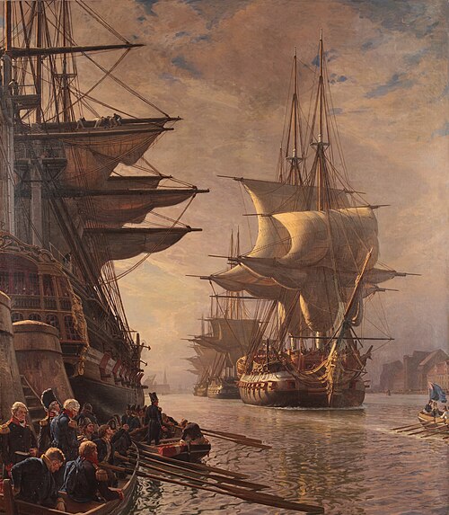 The Fleet leaves the Port the last Time, 1919, Christian Mølsted