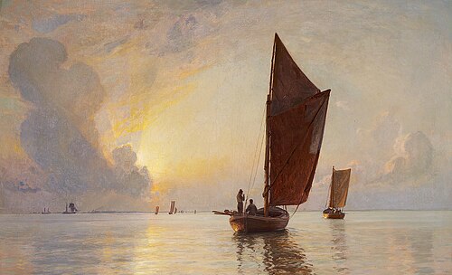 Sunrise, Drogden, 1919, Christian Mølsted