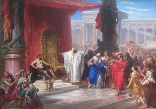 King Solomon and the Iron Worker, 1863, Christian Schussele
