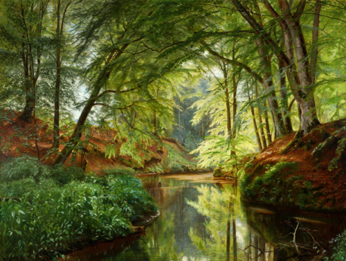 Skovparti med lysning, 1905, Christian Zacho