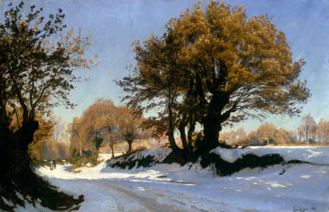 Winter Scene from Brittany, the First Snow, 1881, Christian Zacho