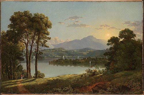 View on the Hudson, 1853, Christopher Pearse Cranch
