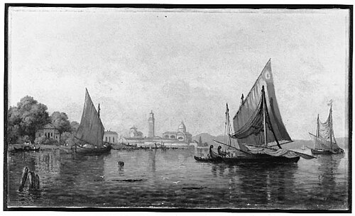 San Pietro in Castello, Venice, 1860, Christopher Pearse Cranch