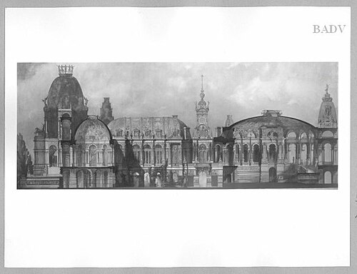 Schnitt durch eine Architektur 17 Jh., 1869, Hans Makart