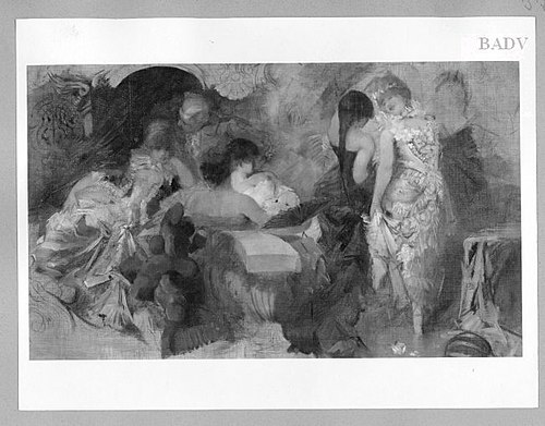 Sketch for a garden party, 1865, Hans Makart