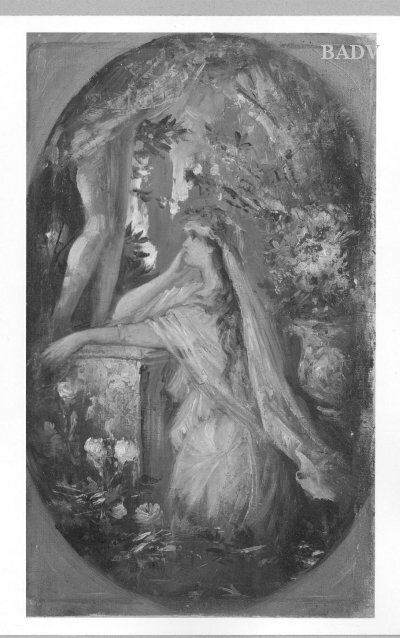 Girl kneeling in front of a altar, 1865, Hans Makart