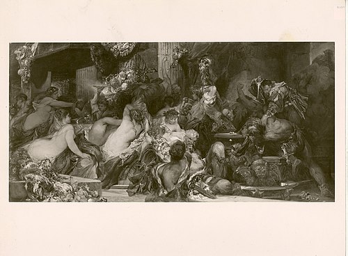 Die Pest in Florenz, Triptychon, 1868, Hans Makart