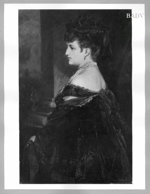 Portrait of a lady, 1865, Hans Makart