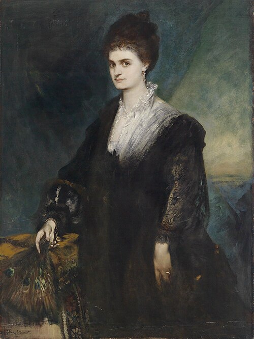 Portrait of Marie von Coudenhove-Kalergi (1840–1877), 1877, Hans Makart