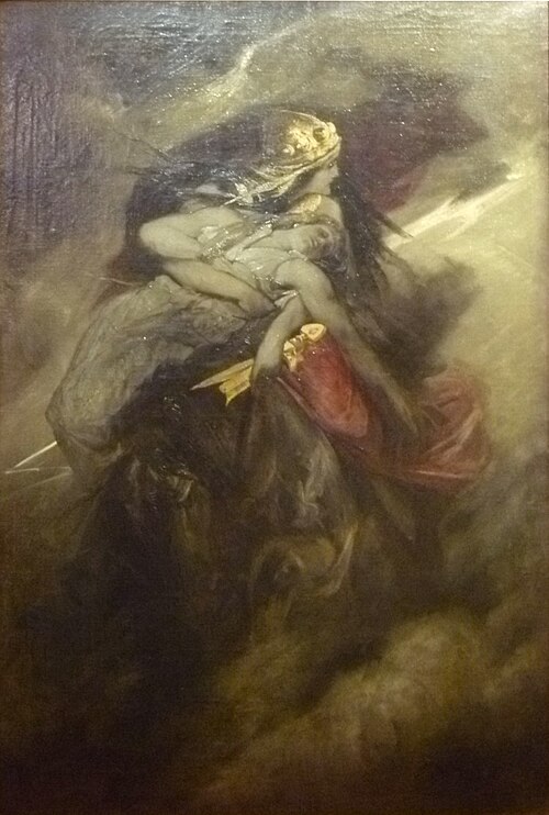 Brünnhilde brings Sieglinde to safety, 1883, Hans Makart