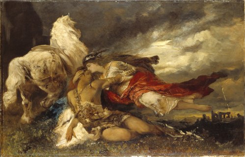 Valkyrie and a Dying Hero, , Hans Makart