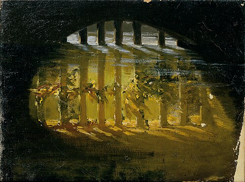 Motiv aus dem Hellbrunner Schloßpark, , Hans Makart