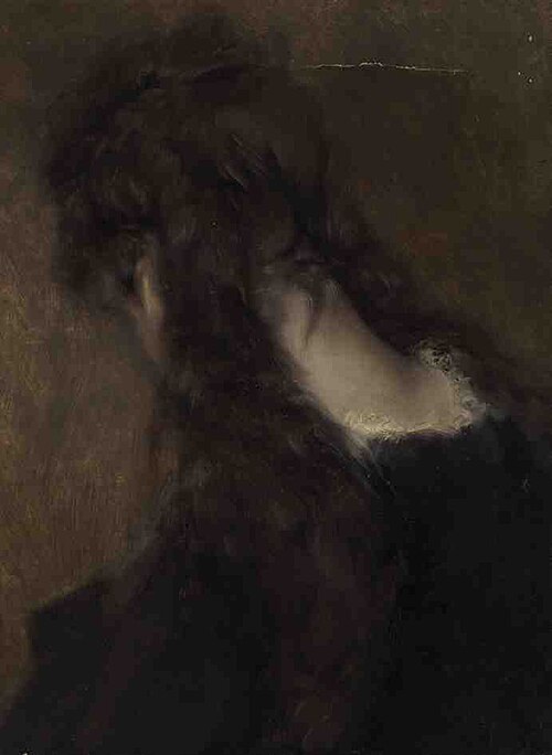 Mädchen mit abgewandtem Gesicht, 1873, Hans Makart