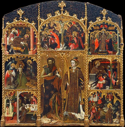 Altarpiece of Saint John the Baptist and Saint Stephen, 1410, 